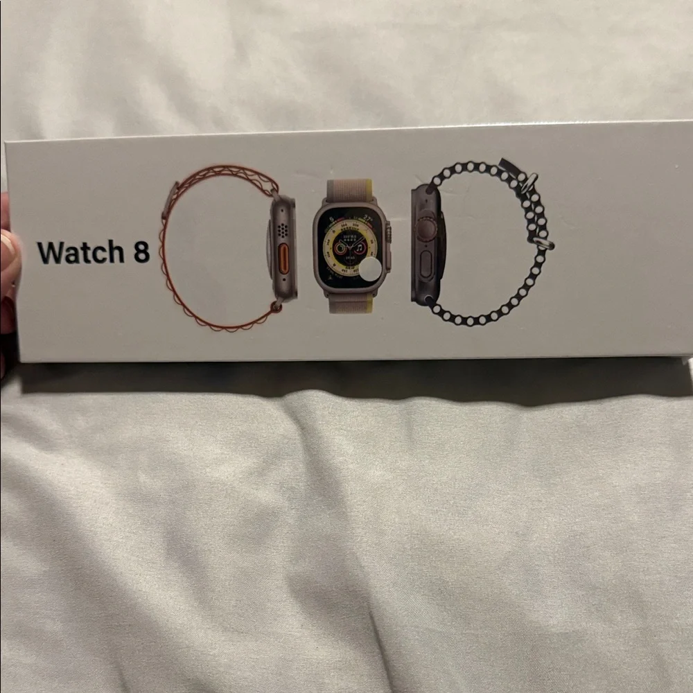 Amazon Smartwatch 8 with Black and Gold Accents